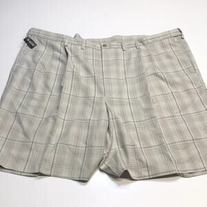 HAGGAR Mens 54 W Tan / Gray Dress Shorts